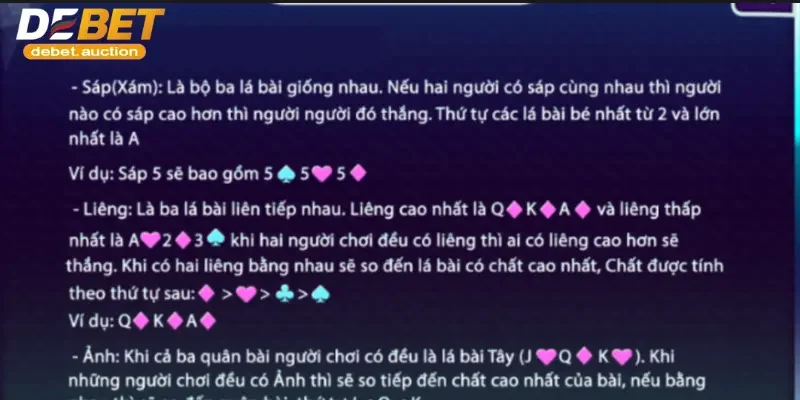 Thuật ngữ có trong game bài liêng 